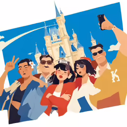 an image of people taking pictures of a castle