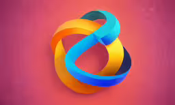 an image of a red, yellow and blue logo,an abstract colorful design that appears to be overlapping