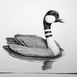 an image of a duck floating on top of a body of water