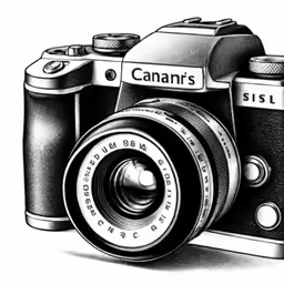 the drawing of an old fashioned camera