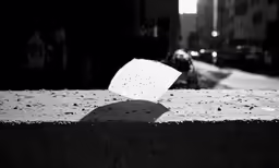 a square object is laying on a cement block