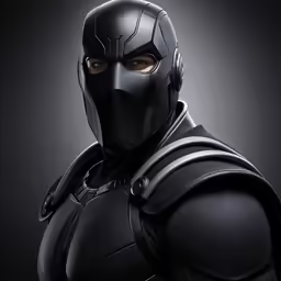 an image of a man in a black costume