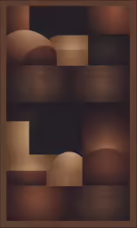 a large piece of art that looks like it has two brown squares