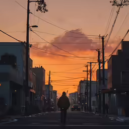 a man riding his bike down the street