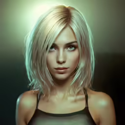 this is a computer generated image of a girl with blonde hair