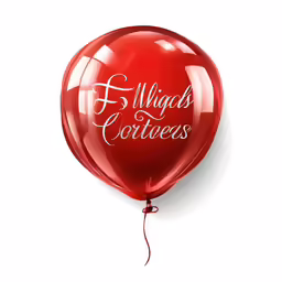 red balloon with words that say i hug my gotreees