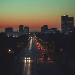 a long, empty highway with cars on it