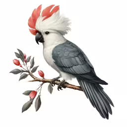the colorful bird is standing on a branch