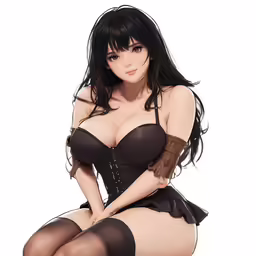 a woman in lingerie sitting on the floor