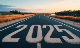 a long, empty road with the number 205 in front