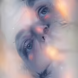 an artistic photo of two people looking at something