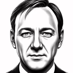 a drawing of a man wearing a suit and tie