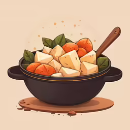 some kind of stew with cheese in it