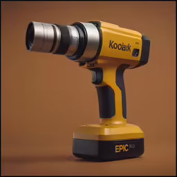 a microphone is placed on the base with the reflection of another camera