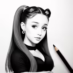 a drawing of a young girl is featured in this photo