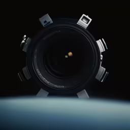 a close up shot of an empty lens