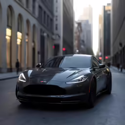 a black sports car parked on the road