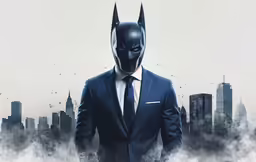 batman movies being made, showing an evil batman in the suit