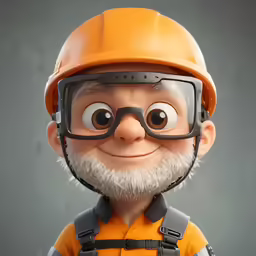 a character figurine with glasses and a beard