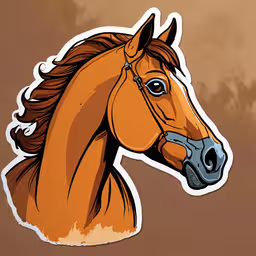 a sticker with a horse