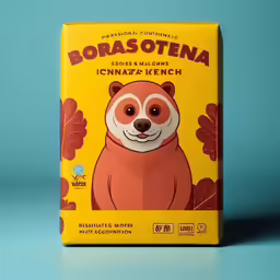 the package is brown and yellow in color