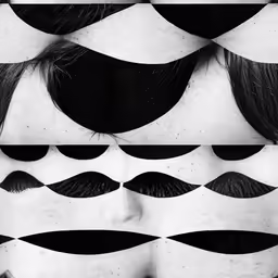 a person with some long hair and mustaches on their backs
