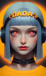 a digital illustration of a person wearing headphones