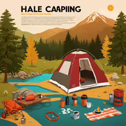 camping is a fun way to explore the outdoors,a tent sitting on the ground next to a lake