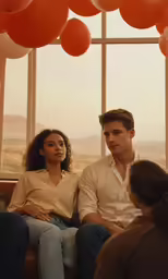 there is an image of three people in the room