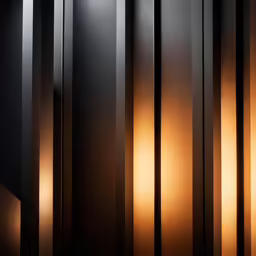 a group of lamps sitting inside of a room