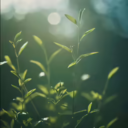 an up close view of the top leaves of a small tree