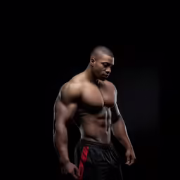 a man with muscular abs and physquat showing his upper body