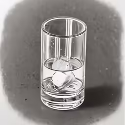 a glass with a substance inside of it