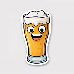 a happy, happy beer sticker
