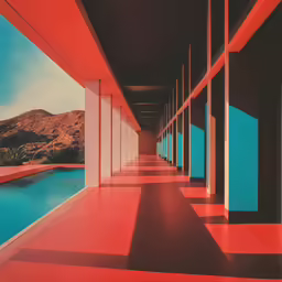 a photo taken with a red and blue line