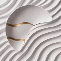 two empty plates with wavy design on them