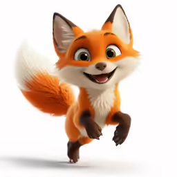 a cartoon character with eyes wide open in an animated scene