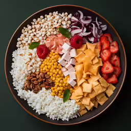 the healthy vegetables and rice are mixed together in a bowl