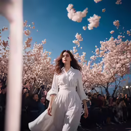 the fashion show at the fashion show is full of cherry blossoms