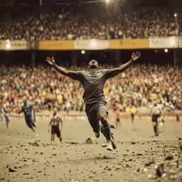 a soccer player in the middle of a play at a ball game