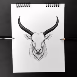 the design is drawn on a white sheet