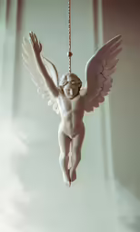 a very cute angel ornament on some kind of pole