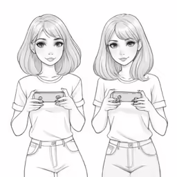 two girls holding up phones with their backs turned