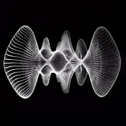 abstract photograph of white lines in the dark