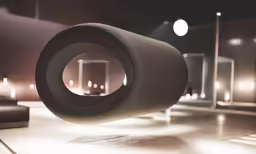 this is a black tube standing next to each other
