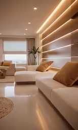 there are many couches that are located in the living room