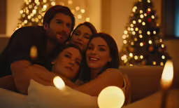 a group of people that are smiling together