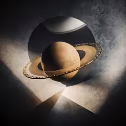 an object has its sun and moon in the background