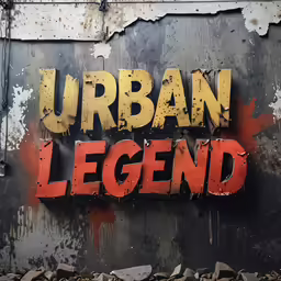 an image of an urban legend sign with red paint