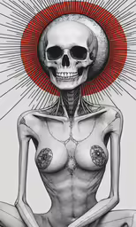a skeleton is meditating on a yoga mat